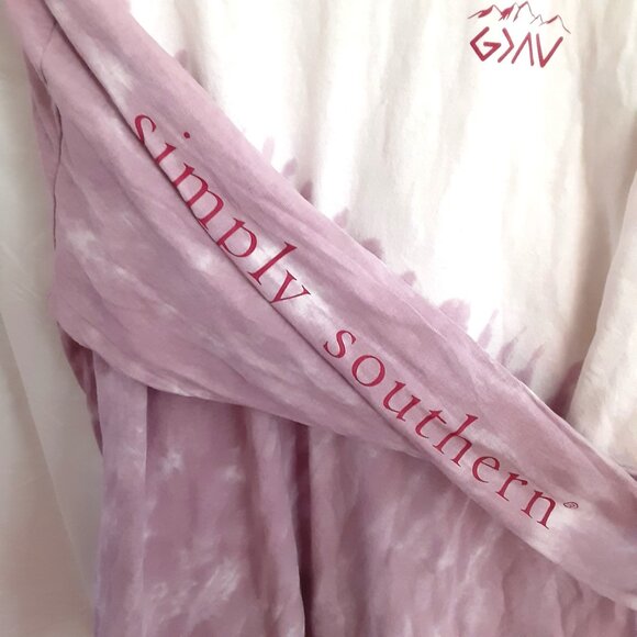 Simply Southern T-Shirt Size 2XL Long Sleeve Pullover Purple White NWT God - Picture 3 of 11